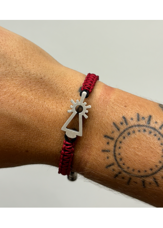 Pulsera Virgen del Pilar nylon roja