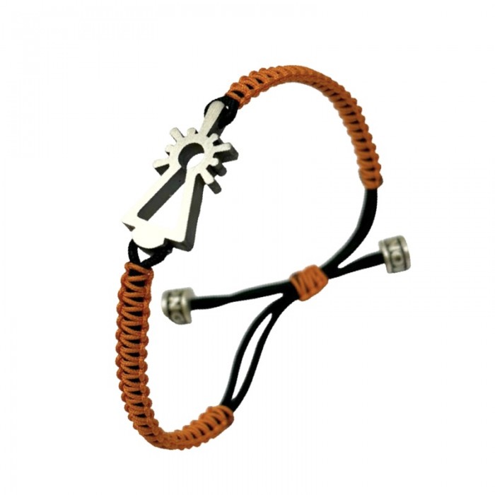 Pulsera Virgen del Pilar nylon naranja