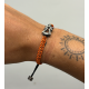 Pulsera Virgen del Pilar nylon naranja