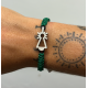 Pulsera Virgen del Pilar nylon verde