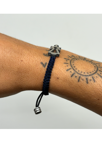 Pulsera Virgen del Pilar nylon marino