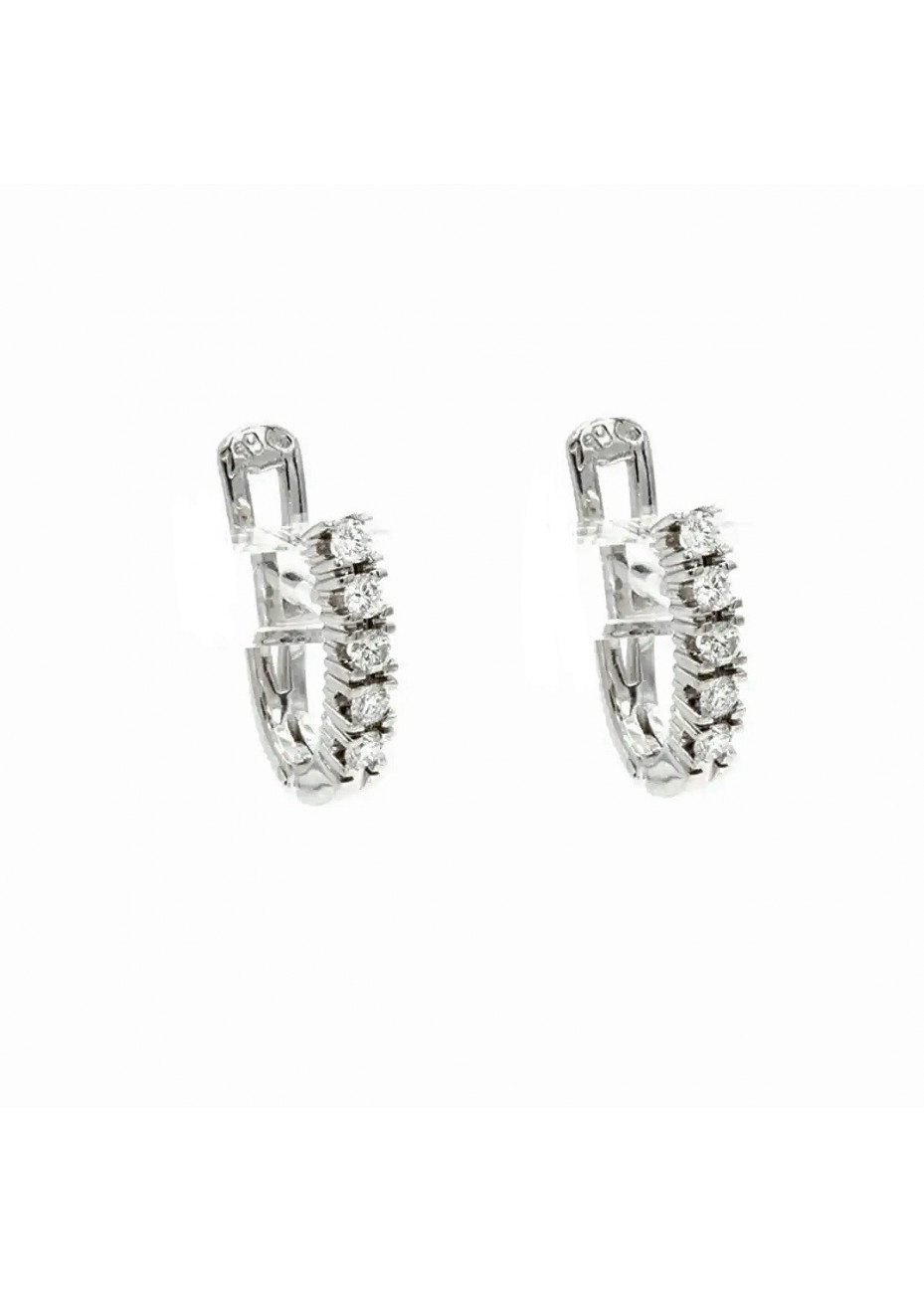 Pendientes de oro blanco con diamantes tipo "Criolla"