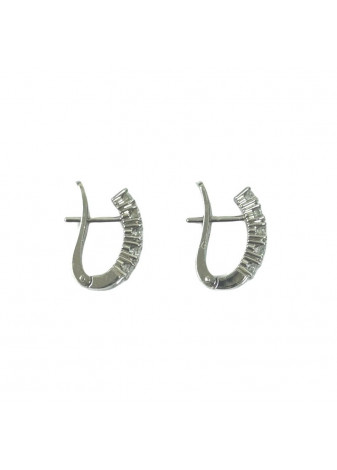 Pendientes de oro blanco con diamantes tipo "Criolla"