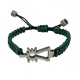 Pulsera Virgen del Pilar nylon verde