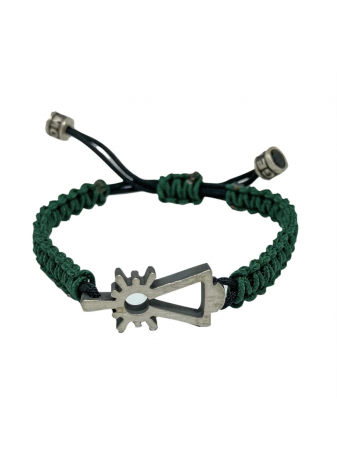 Pulsera Virgen del Pilar nylon verde