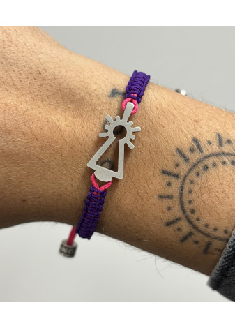 Pulsera Virgen del Pilar nylon verde