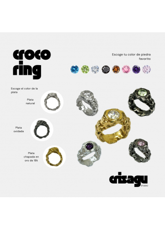 Anillo plata CROCO by CRISAGU