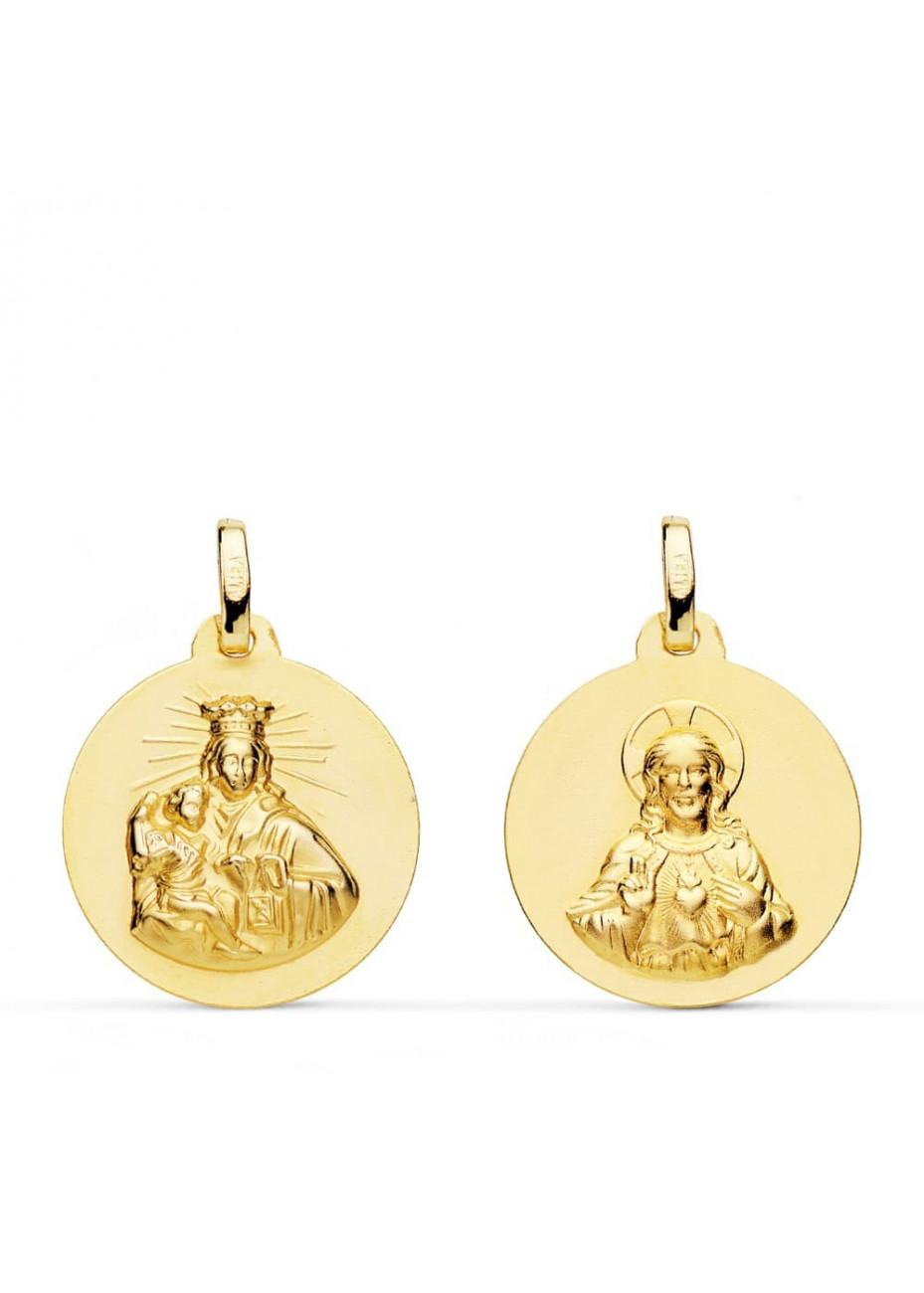 Medalla escapulario oro 18mm
