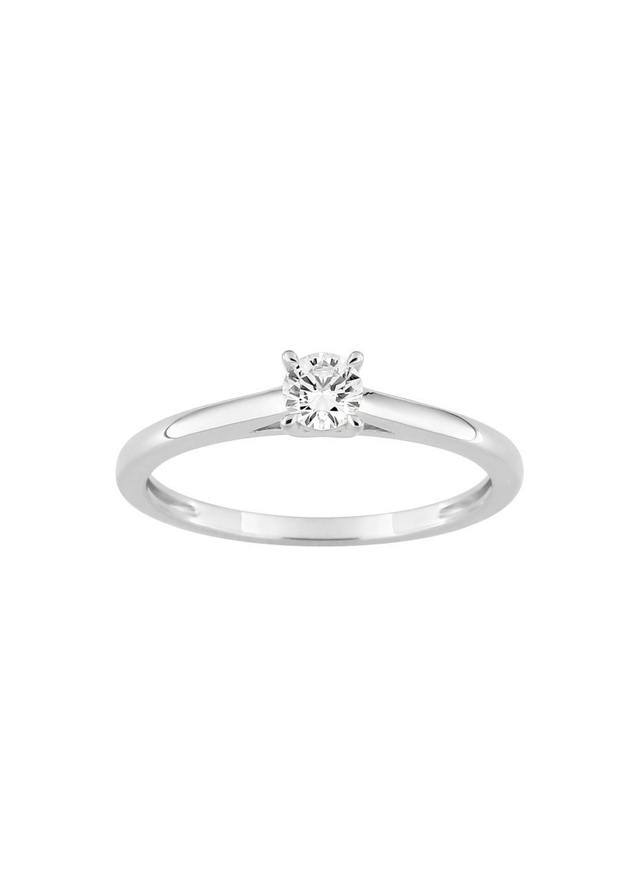 Anillo oro blanco y diamante de laboratorio