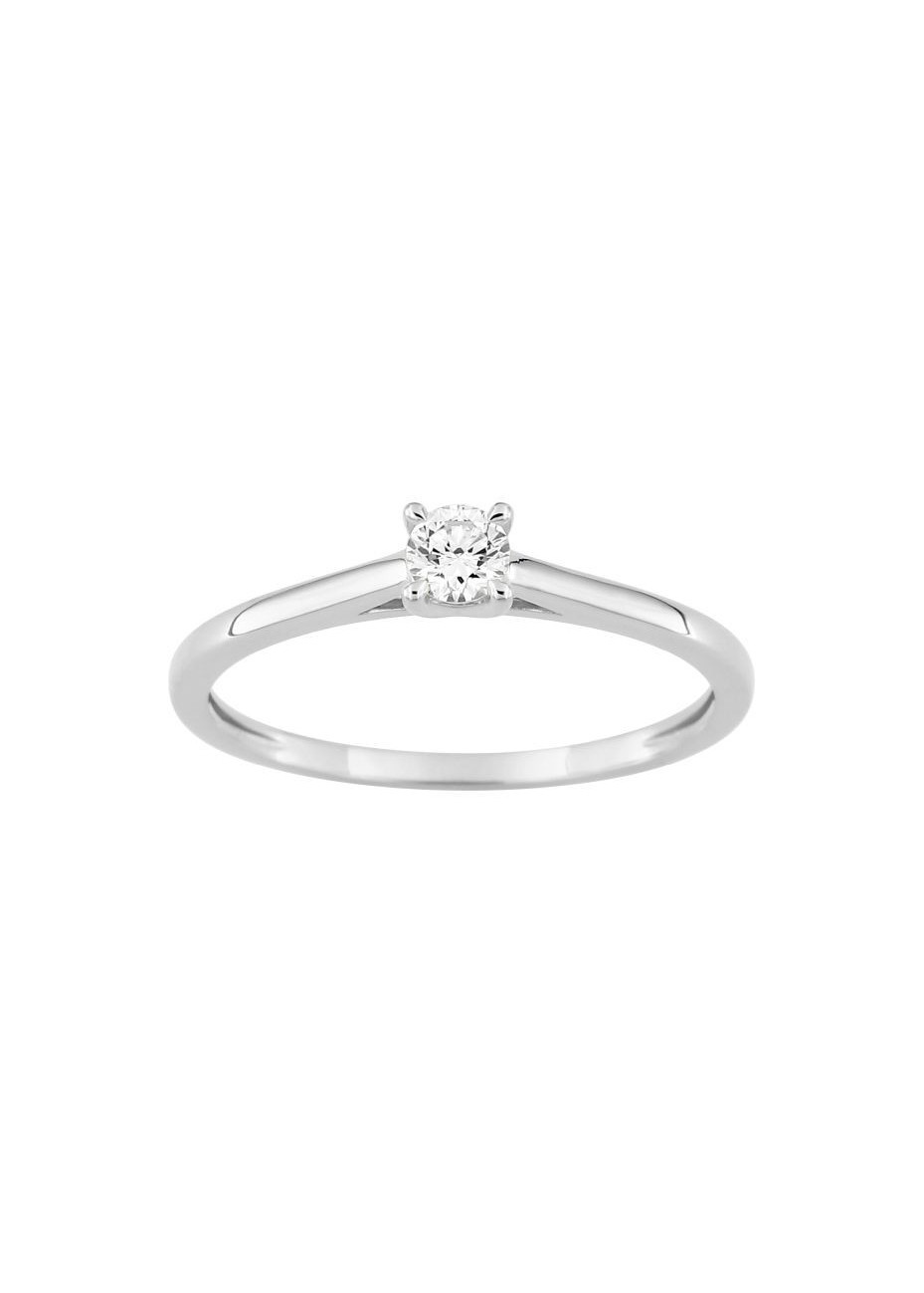 Anillo oro blanco y diamante de laboratorio