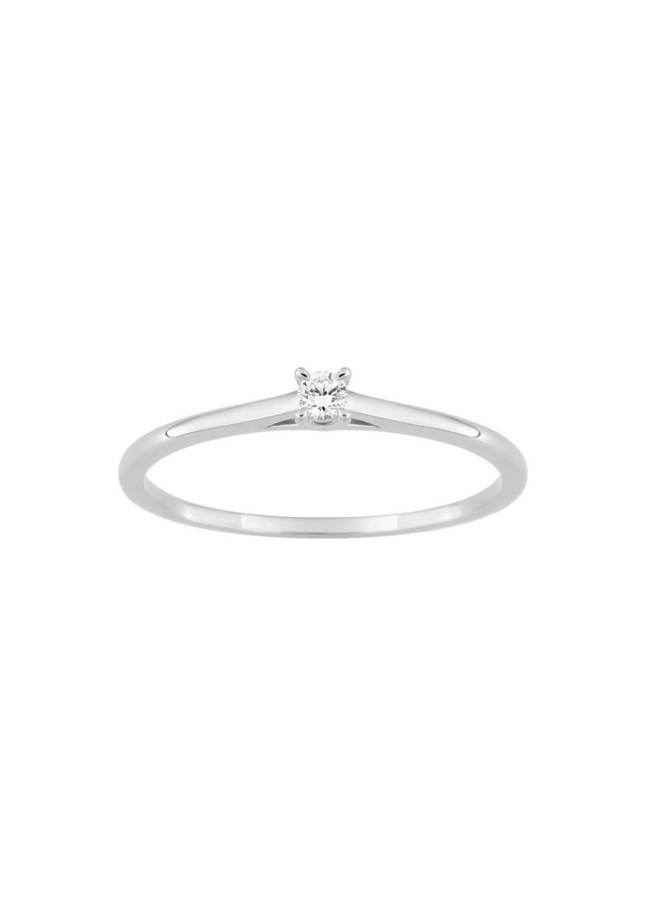 Solitario oro blanco y diamante de laboratorio 0,05cts