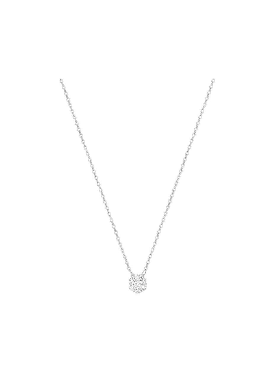 Colgante oro blanco y diamantes de laboratorio 0,15cts