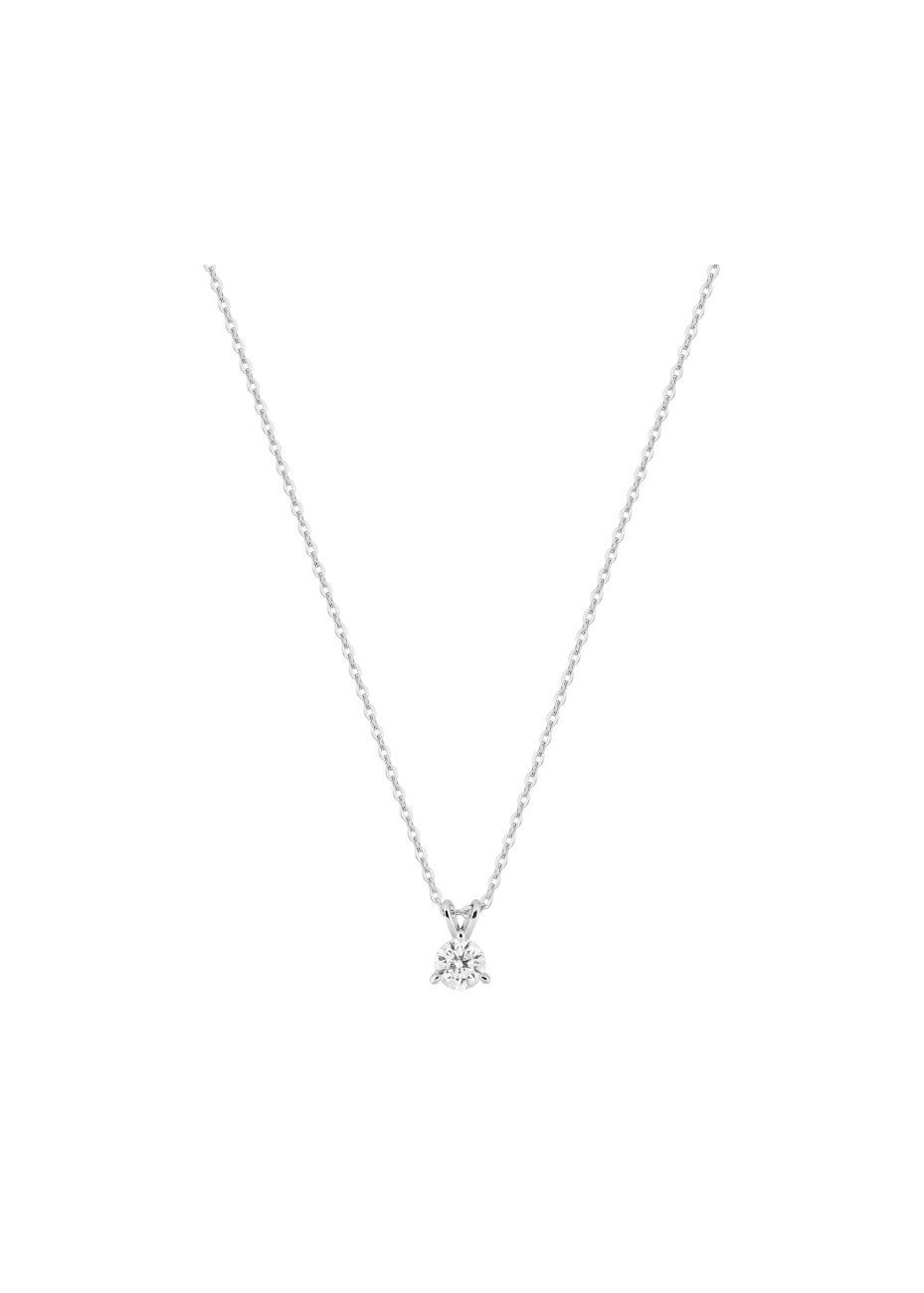 Colgante oro blanco con un diamante de laboratorio 0,20cts