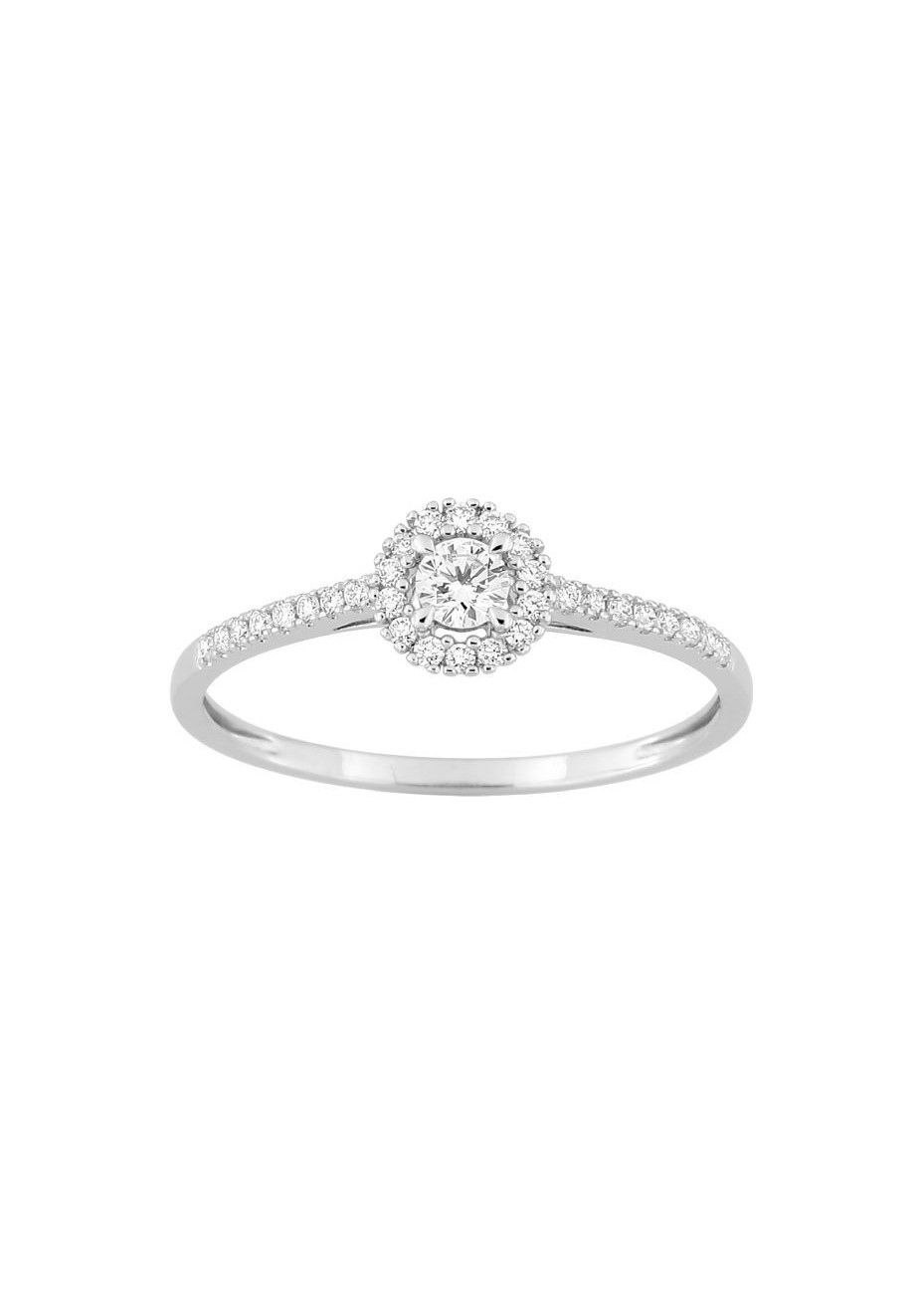 Anillo de platino con diamantes 0,55