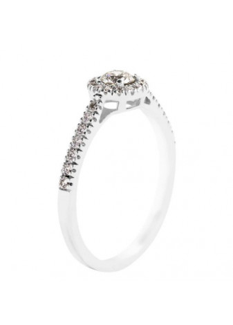 Anillo de platino con diamantes 0,55