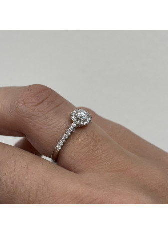 Anillo de platino con diamantes 0,55