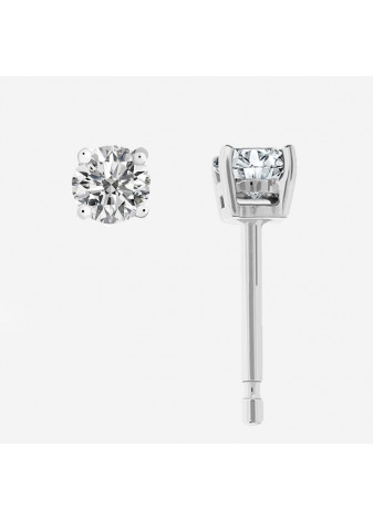 Pendientes dormilonas oro blanco con diamantes 1,04 ct