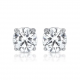 Pendientes dormilonas oro blanco con diamantes 0,64ct