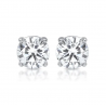 Pendientes dormilonas oro blanco con diamantes 0,64ct