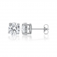 Pendientes dormilonas oro blanco con diamantes 0,64ct