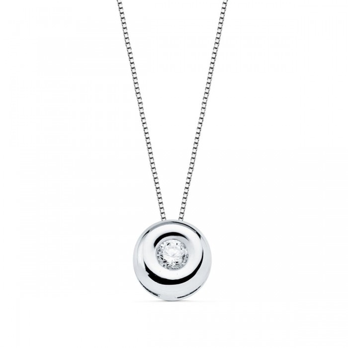 Colgante de oro blanco con diamante 0,05ct