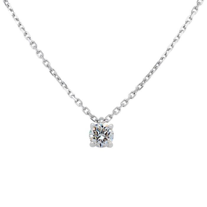 Colgante de oro blanco con diamante lab de 0,32ct