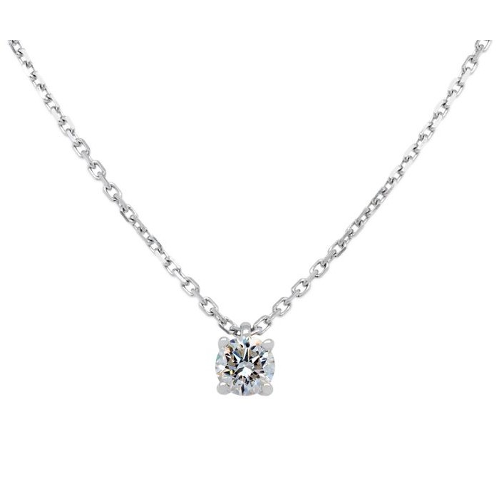 Colgante oro blanco y diamante lab de 0,50ct