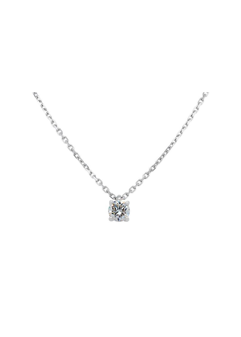 Colgante oro blanco y diamante lab de 0,50ct