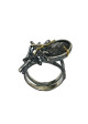 Anillo plata, oro y cuarzo rutilo