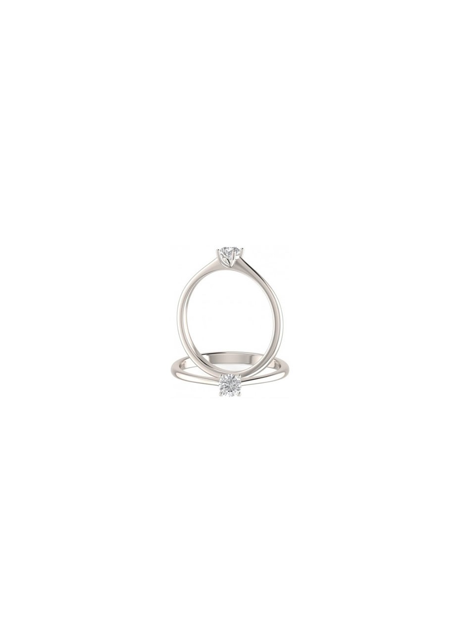 Solitario platino con diamante de 0,35ct