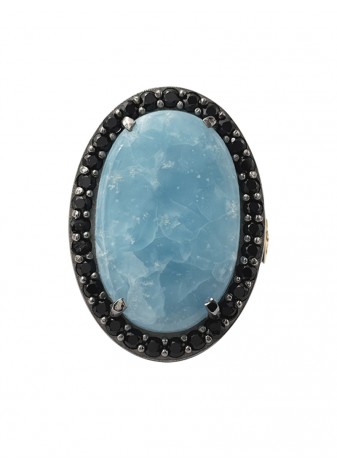 Anillo BOHEMME CIELO plata, oro y semipreciosas