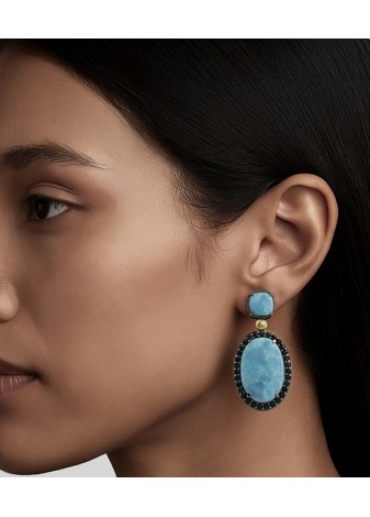 Pendientes BOHEMME CIELO plata, oro y semipreciosas