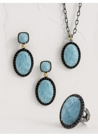 Pendientes BOHEMME CIELO plata, oro y semipreciosas