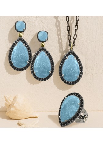 Pendientes BOHEMME CIELO, plata, oro y espinelas
