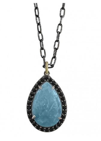 Colgante BOHEMME CIELO, plata, oro y espinelas