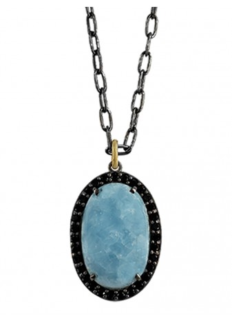 Colgante BOHEMME CIELO, plata, oro y espinelas