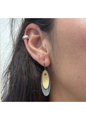 Pendientes plata y oro