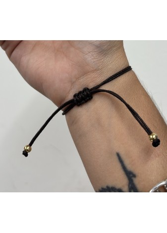 Pulsera Virgen del Pilar plata chapada macramé