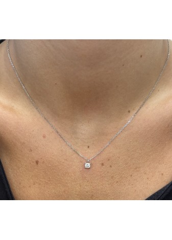 Colgante oro blanco y diamante 0,25ct