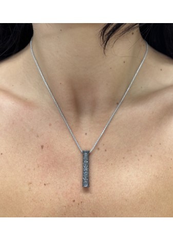 Colgante columna plata Virgen del Pilar