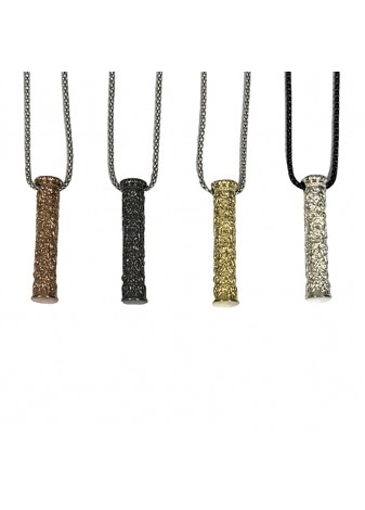 Colgante columna plata...