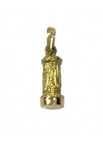 Colgante columna Virgen del pilar en oro amarillo