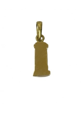 Colgante columna de la Virgen del pilar en oro amarillo