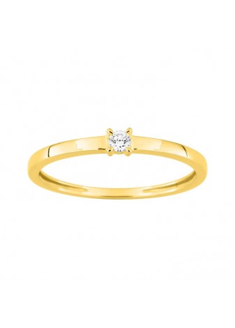 Solitario oro amarillo y...