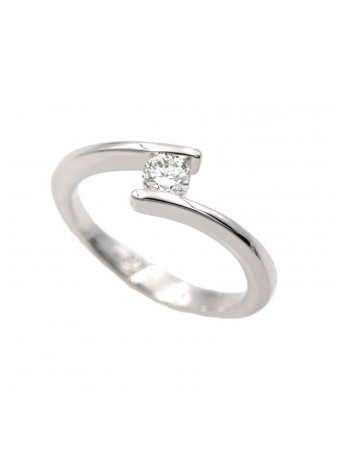 Anillo oro blanco y...