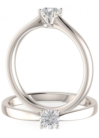 Solitario platino con...