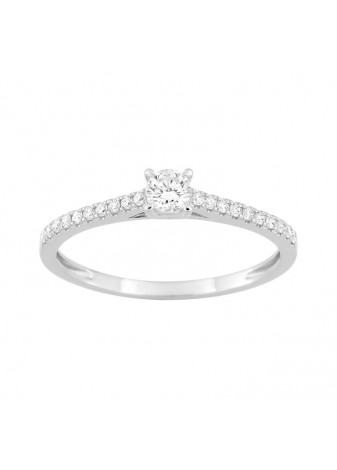 Anillo oro blanco y...