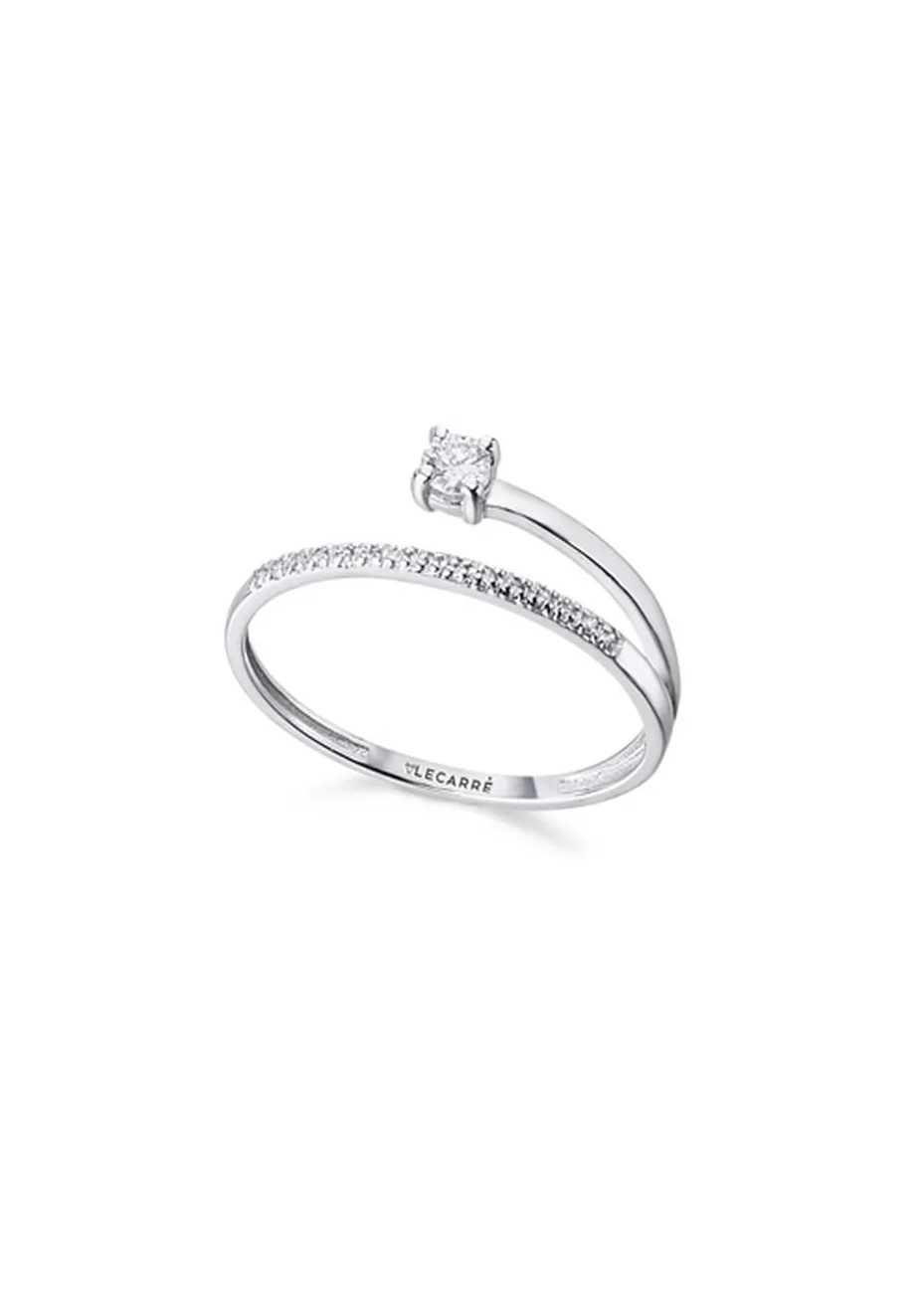 Anillo NOMAD de oro blanco y diamantes