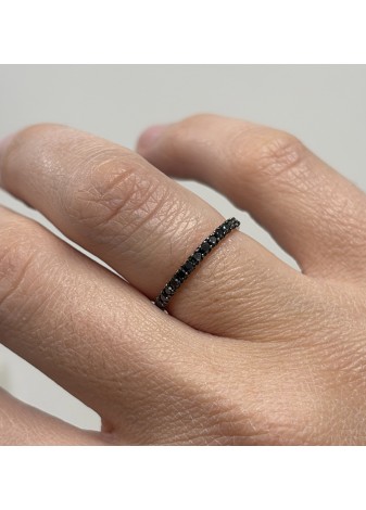 Media alianza oro rosa y diamantes negros