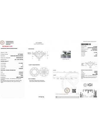 Solitario platino y diamante LAB DE 1,01ct